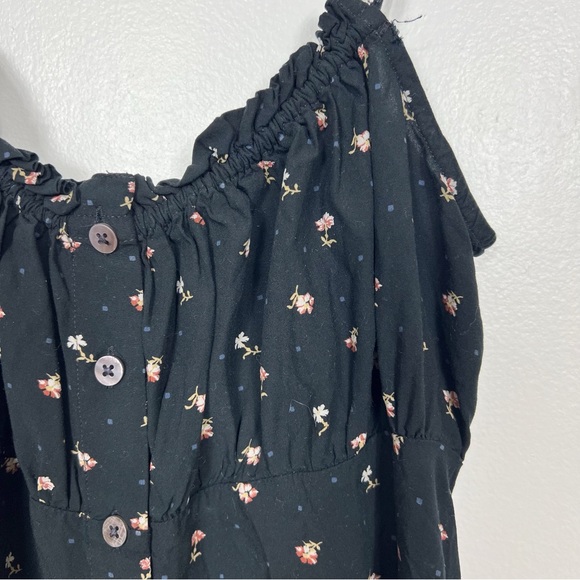 Madewell Tie-Back Button-Front Mini Dress in Geodot Floral size 00 - Picture 3 of 7